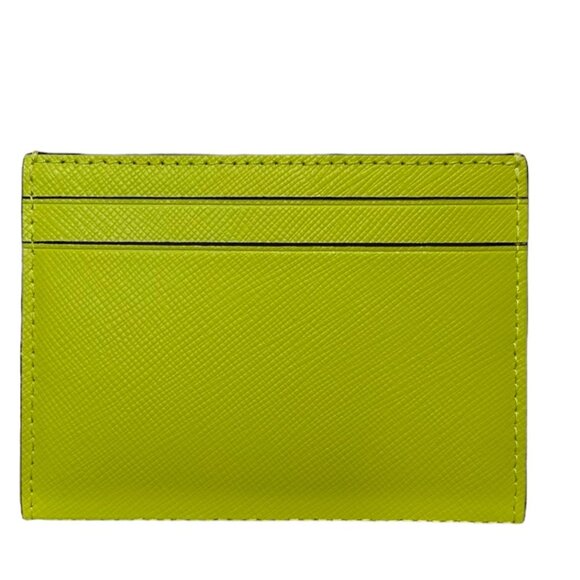 Kate Spade ♠️ Vibrant Lime Green Saffiano leather Card Holder (NWT) - Picture 2 of 2